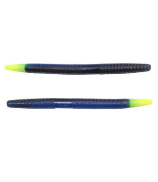 GARY YAMAMOTO CUSTOM BAITS YAMAMOTO 5" SENKO BLACK BLUE LAMINATE W/CHARTREUSE TIP10pk