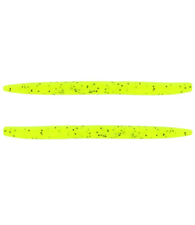 GARY YAMAMOTO CUSTOM BAITS YAMAMOTO 5” SENKO CHARTREUSE W/LG BLACK FLAKE 10pk