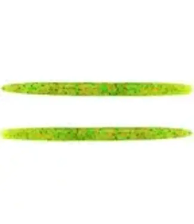 GARY YAMAMOTO CUSTOM BAITS YAMAMOTO 5" SENKO CHARTREUSE W/LG BLACK/GREEN/COPPER FLAKE 10pk