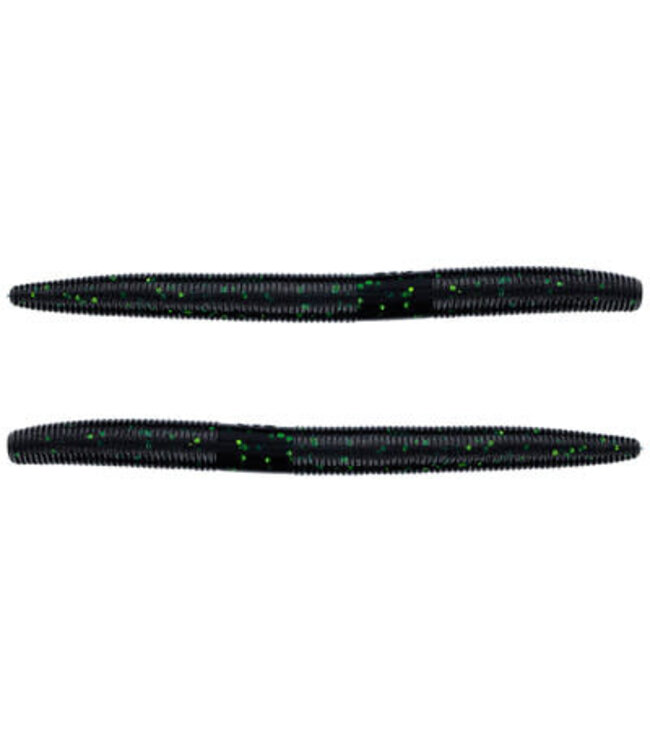 GARY YAMAMOTO CUSTOM BAITS YAMAMOTO 4" SENKO BLUE BLACK W/CHARTREUSE FLAKE 10pk