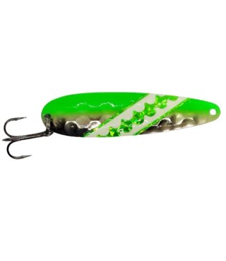 Northeast Troller NORTHEAST TROLLER TROLLING SPOON 3.75" LIME ICE GLOW