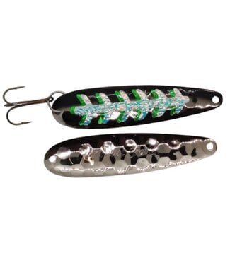 Northeast Troller NORTHEAST TROLLER TROLLING SPOON 3.75" GREEN WIDOW GLOW