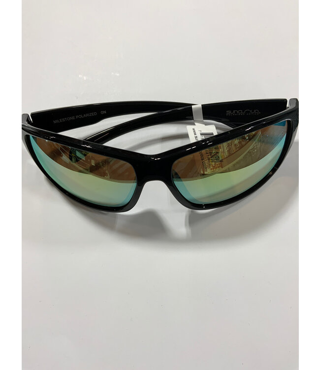 Suncloud Polarized Optics SUNCLOUD MILESTONE BLACK / POLARIZED / GREEN MIRROR