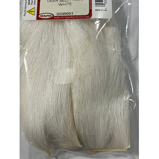 Wapsi (DOW001) DEER BELLY HAIR, WHITE
