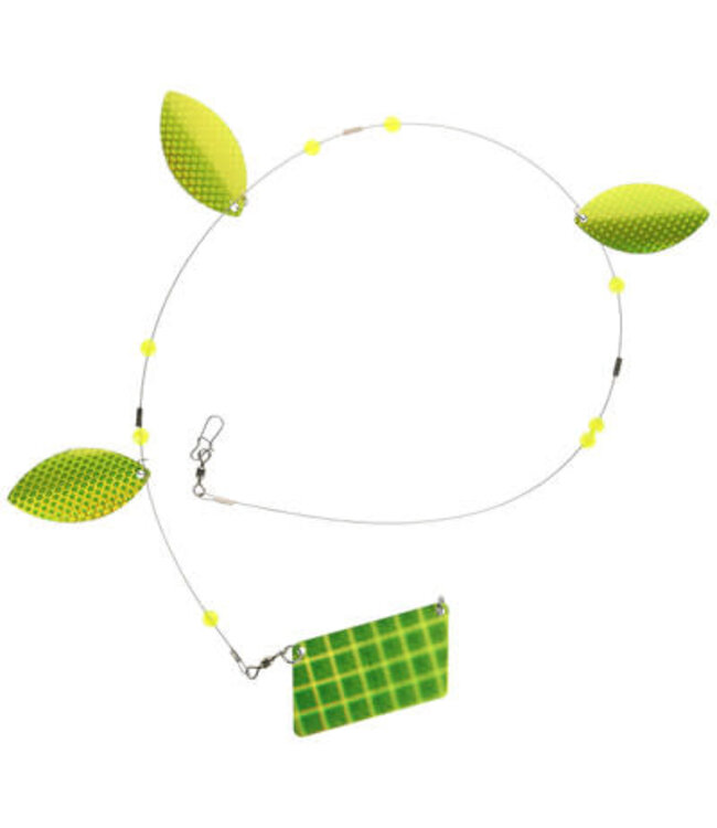 HAMMERHEAD TACKLE HAMMERHEAD COWBELLS 5/0  5.25" -  MOUNTAIN DEW  FL566