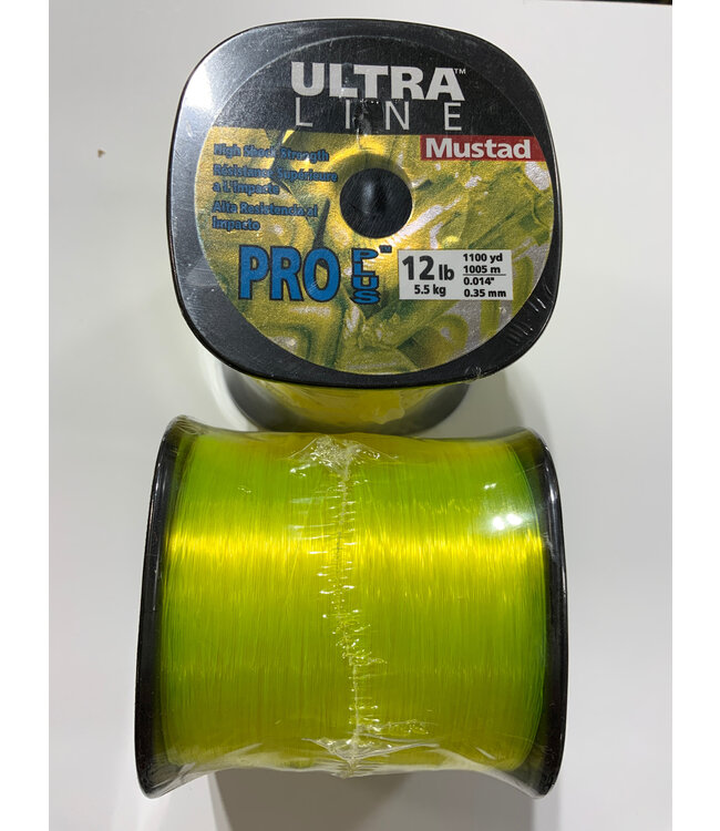 Mustad MUSTAD ULTRA LINE PRO PLUS 12LB. 1100YD. NEON YELLOW