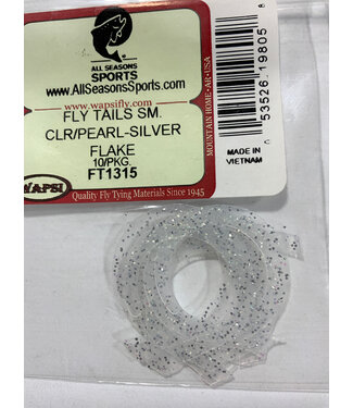 Wapsi FLY TAILS SM. CLR/PEARL-SILVER FLAKE FT1315