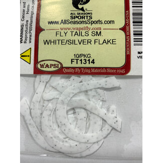 Wapsi FLY TAILS SM. WHITE/SILVER FLAKE FT1314