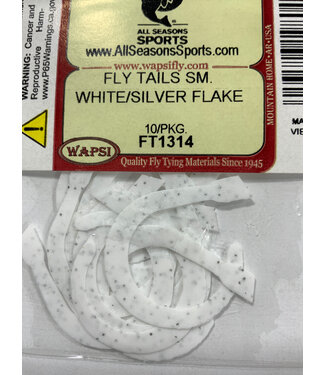 Wapsi FLY TAILS SM. WHITE/SILVER FLAKE FT1314