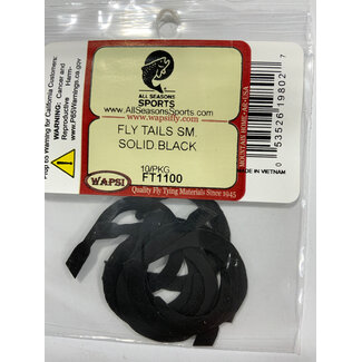 Wapsi FLY TAILS SM. SOLID.BLACK FT1100