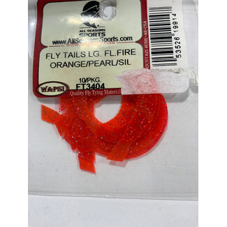 Wapsi FLY TAILS LG. FL.FIRE ORANGE/PEARL/SIL FT3404