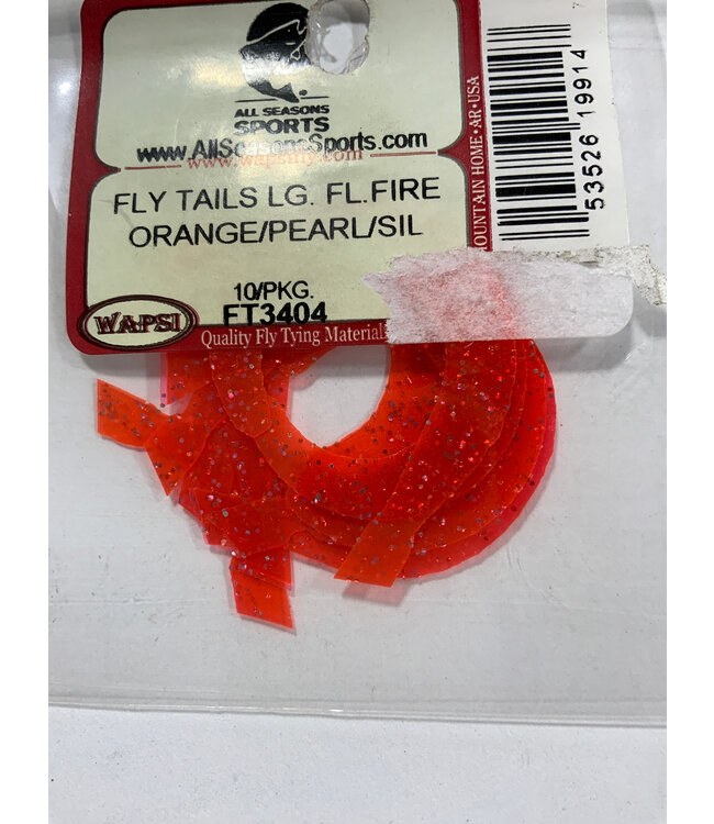 Wapsi FLY TAILS LG. FL.FIRE ORANGE/PEARL/SIL FT3404