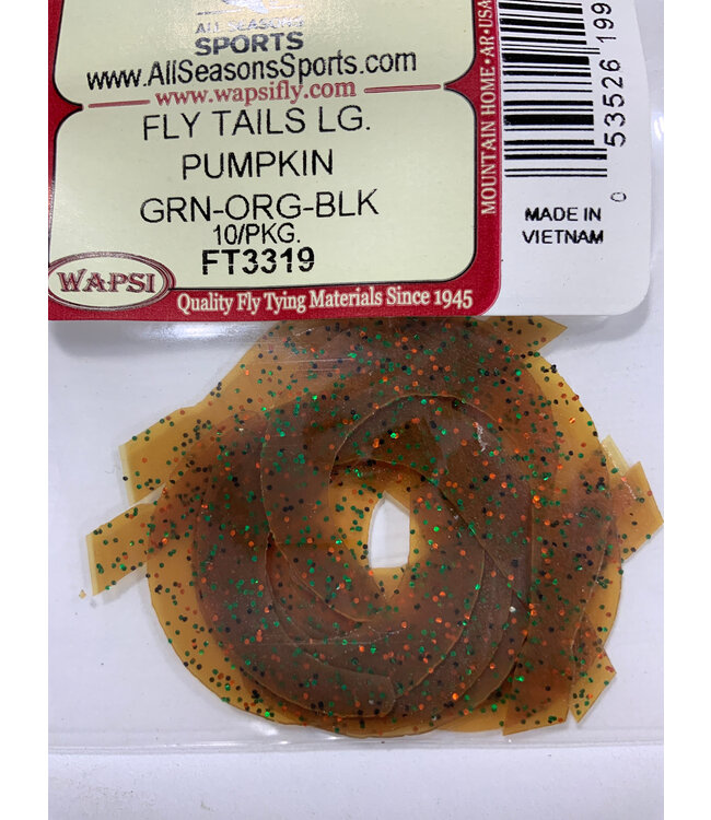 Wapsi FLY TAILS LG. PUMPKIN GRN-ORG-BLK FT3319
