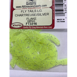 Wapsi FLY TAILS LG. CHARTREUSE/SILVER FLAKE FT3316