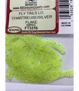 Wapsi FLY TAILS LG. CHARTREUSE/SILVER FLAKE FT3316