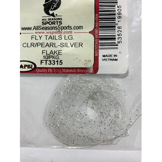Wapsi FLY TAILS LG. CLR/PEARL-SILVER FLAKE FT3315