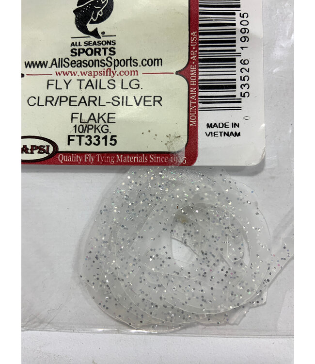 Wapsi FLY TAILS LG. CLR/PEARL-SILVER FLAKE FT3315