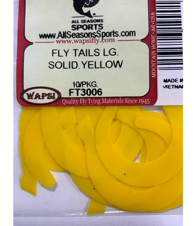 Wapsi FLY TAILS LG. SOLID.YELLOW FT3006