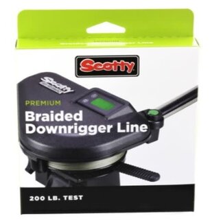 SCOTTY Power Braid Downrigger Line, 200lb Test,300 ft spool,  w/Kit