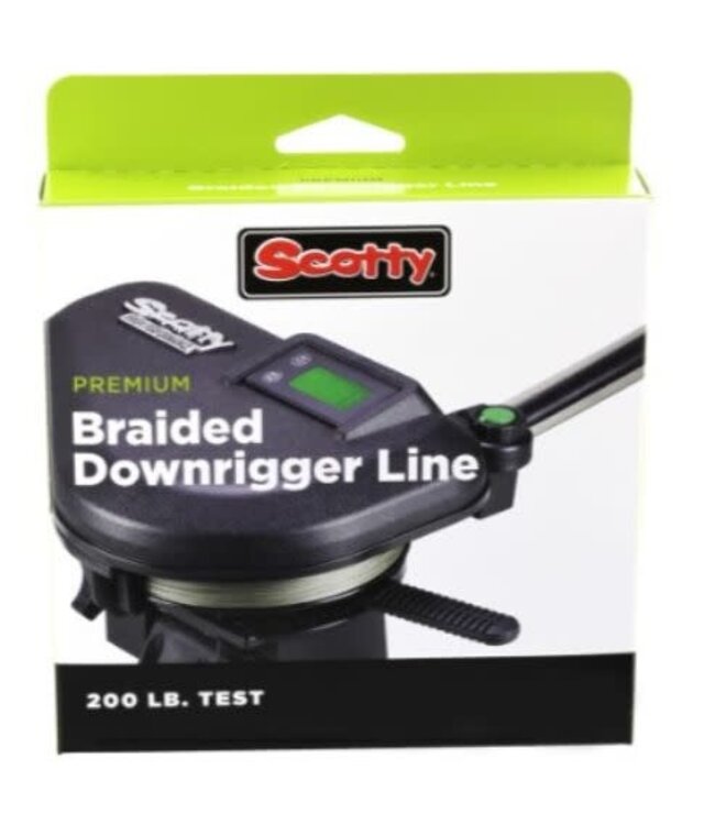SCOTTY Power Braid Downrigger Line, 200lb Test,300 ft spool,  w/Kit