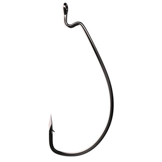 WRIGHT & MCGILL CO. EAGLE CLAW SZ-5/0 TROKAR EWG WORM HOOK PLATINUM BLACK 5/PK