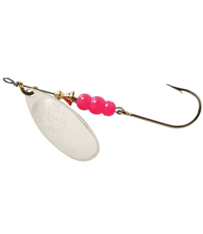 SHELDONS (MEPPS) (TSB4PR PK-S) MEPPS AGLIA 1/3 OZ PINK / SILVER (SALMON RIVER LEGAL SINGLE)