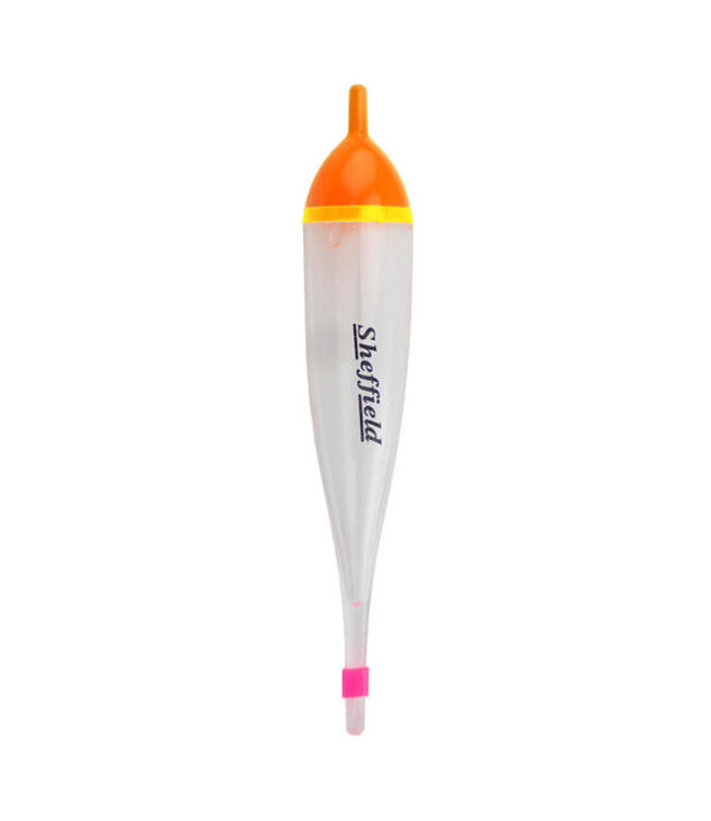 Sheffield Fishing Products SHEFFIELD FLOAT 2/PK SZ 7.0G CRYSTAL CLEAR W/ FLO. ORANGE TOP