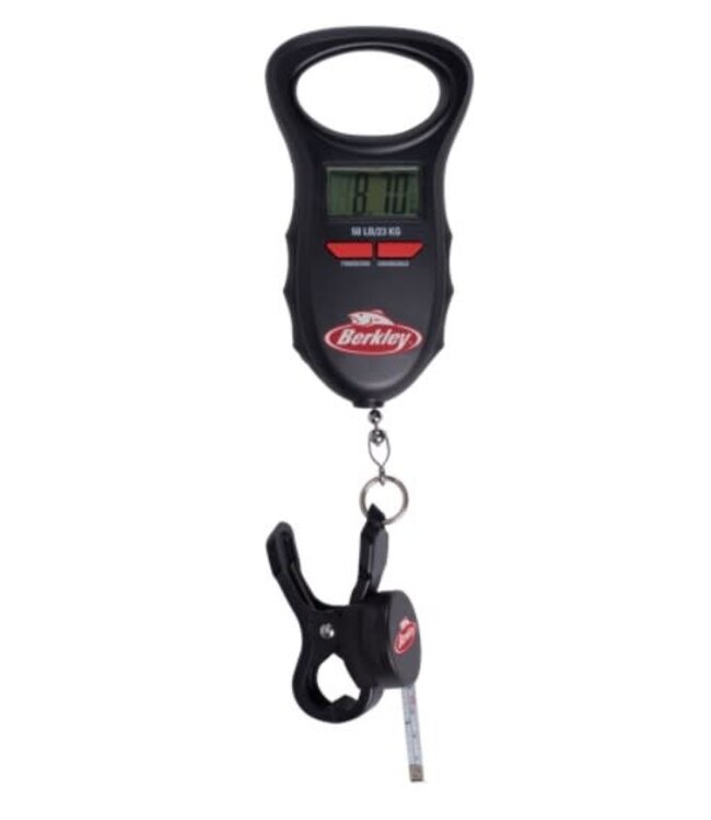 Berkley BERKLEY 50# DIGITAL FISH SCALE W/48" TAPE, STORES 10 WEIGHTS IN MEMORY