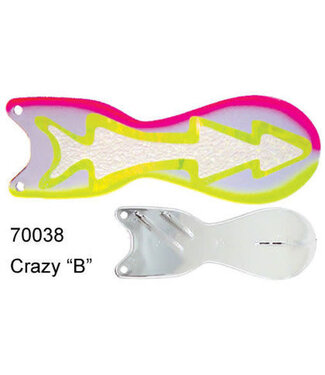 DREAMWEAVER LURE COMPANY DREAMWEAVER SPIN DOCTOR FLASHER 8" CRAZY "B" (SD70938-8)