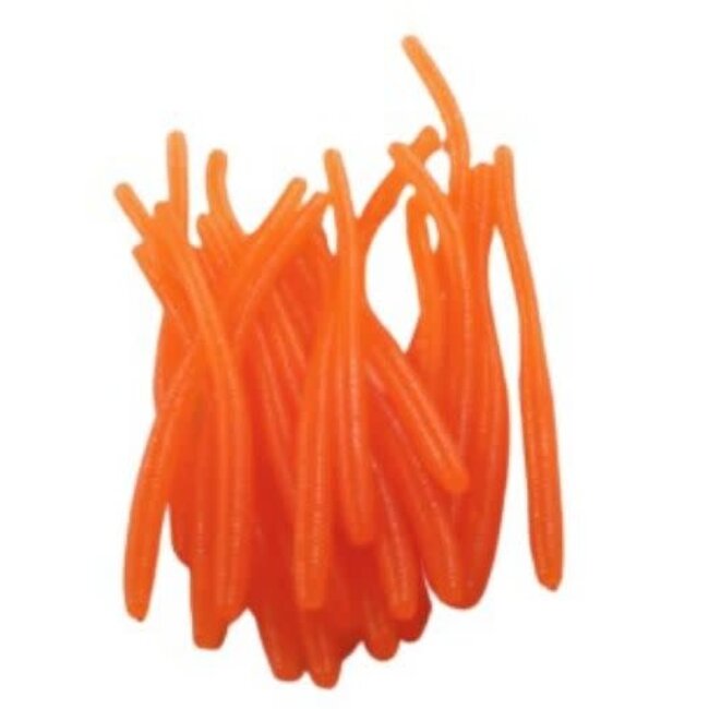CLEARDRIFT CLEARDRIFT TROUT WORMS - GLOW - 2.5" - 20PK - ORANGE