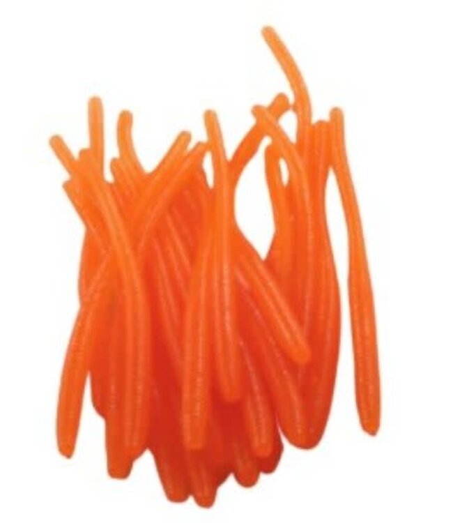 CLEARDRIFT CLEARDRIFT TROUT WORMS - GLOW - 2.5" - 20PK - ORANGE