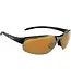 Fisherman Eyewear Fisherman Eyewear Maverick - Shiny Black w/Yellow Pads &Temple Trim/Amber Lens