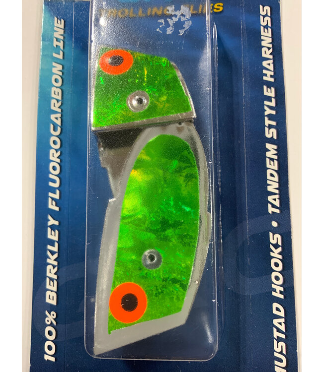 GRC Trolling Flies GRC TOURNAMENT CUT BAIT HEADS 2PK CHROME SWEET PEA