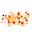 CLEARDRIFT CLEARDRIFT SOFT BEADS - EMBRYO - 8MM - 30PK - NATURAL ORANGE / RED DOT