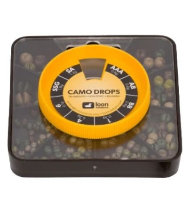 Loon Outdoors LOON - TIN DROPS - 8 DIVISION - BLACK - (Incl. 6, 4, 1, BB, AB, AAA, SA, SSG)