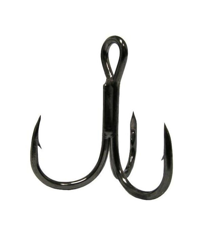 OWNER AMERICAN CORPORATION OWNER SZ-1 2X TREBLE HOOK BLACK/CHROME 6/PK 2X STRONG