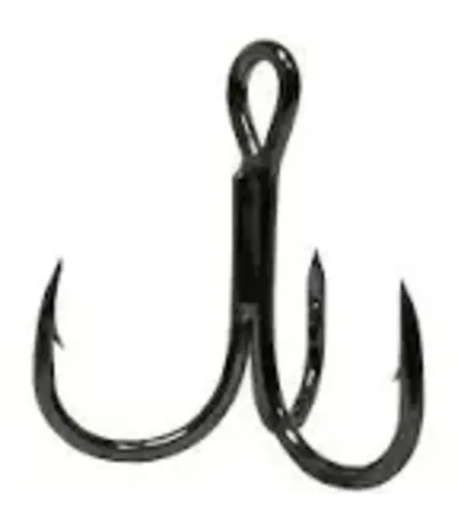 OWNER AMERICAN CORPORATION OWNER 2X TREBLE HOOK SZ 2 BLACK/CHROME 7/PK