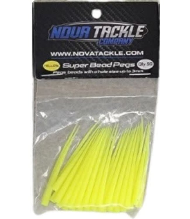 NOVA TACKLE COMPANY NOVA TACKLE - TACKLE BEAD PEGS - YELLOW - 50 CT.