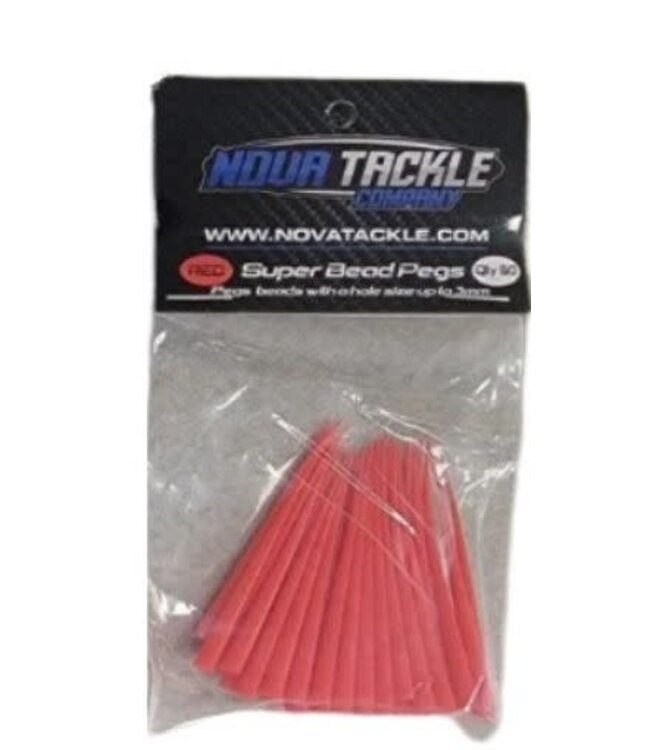 NOVA TACKLE COMPANY NOVA TACKLE - TACKLE BEAD PEGS - RED - 50 CT.