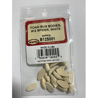 Wapsi FOAM BUG BODIES, #12 SPIDER, WHITE B12S001