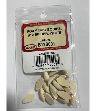 Wapsi FOAM BUG BODIES, #12 SPIDER, WHITE B12S001
