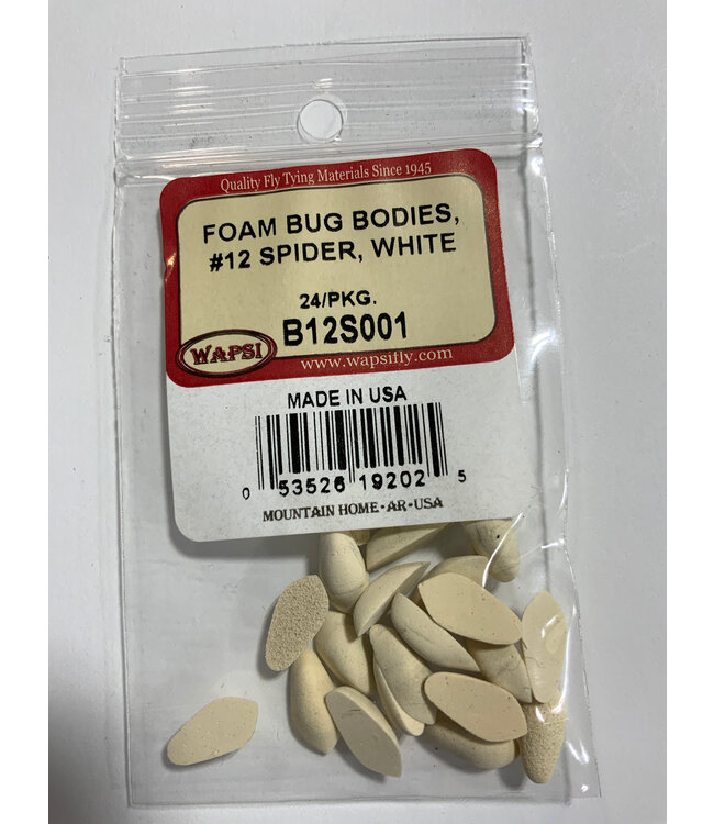 Wapsi FOAM BUG BODIES, #12 SPIDER, WHITE B12S001