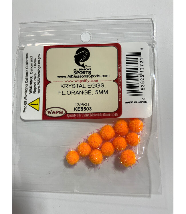 Wapsi KRYSTAL EGGS, 5MM FL ORANGE