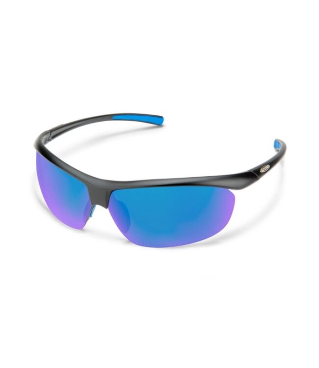 Suncloud Polarized Optics SUNCLOUD RIVAL MATTE BLACK POLARIZED BLUE MIRROR
