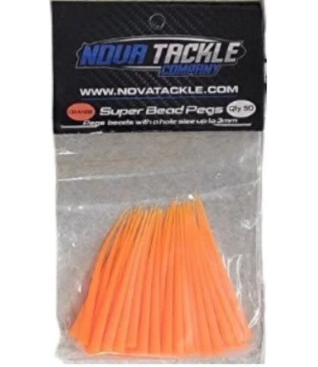 NOVA TACKLE COMPANY NOVA TACKLE - TACKLE BEAD PEGS - ORANGE - 50 CT.