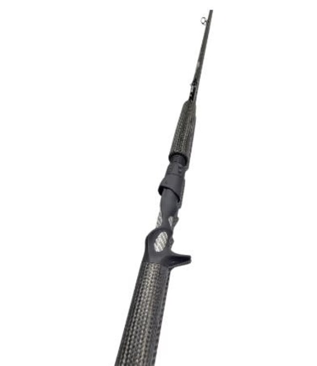NOVA TACKLE COMPANY NOVA TACKLE-NTX SPIRAL WRAPPED BAITCASTER ROD-10'6"-2PC-6-12LB-CARBON FIBER GRIP