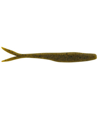 PURE FISHING PowerBait MaxScent Flatnose Minnow 4" 10/pk Green Pumpkin PBMSFM4-GP