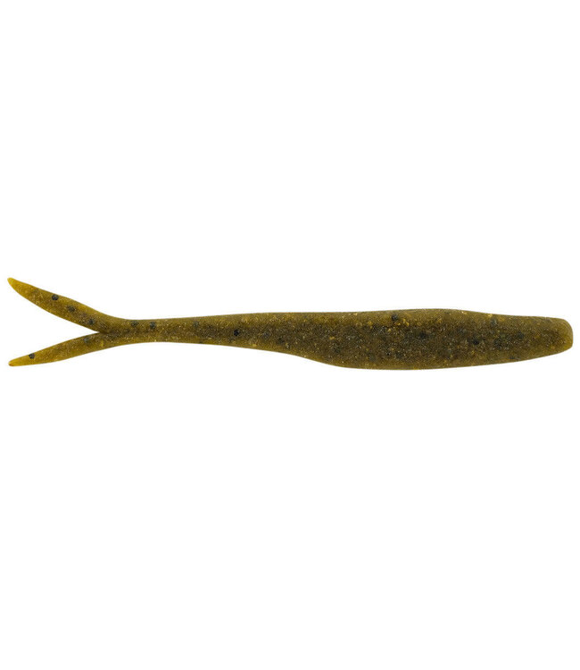 PURE FISHING PowerBait MaxScent Flatnose Minnow 4" 10/pk Green Pumpkin PBMSFM4-GP