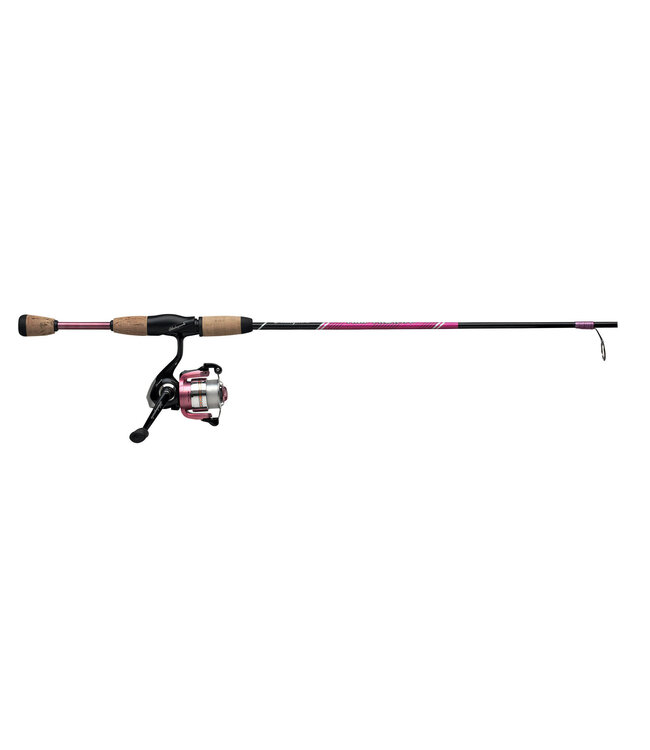 PURE FISHING Shakespeare Amphibian Spinning Combo Pink, Sz30 reel, w/5'6" 2pc.Medium Rod