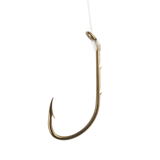 WRIGHT & MCGILL CO. EAGLE CLAW SZ-6 DOUBLE SNELLED HOOK PLAIN COLOR-BRONZE SHANK 6/PK